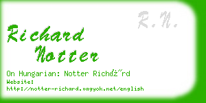 richard notter business card